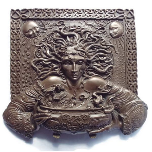 Ceridwen Wall Plaque Bronze Resin